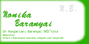 monika baranyai business card